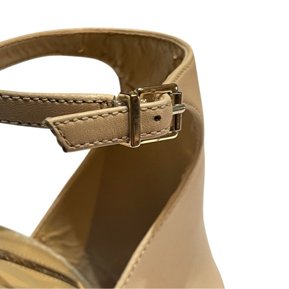 BCBGeneration MALCOLM TAN-SNAKESKIN ANKLE STRAP OPEN TOE HEELS SZ 7.5 MED - Picture 8 of 16